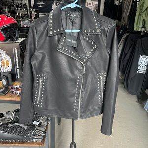 Baccini Faux Leather studded jacket